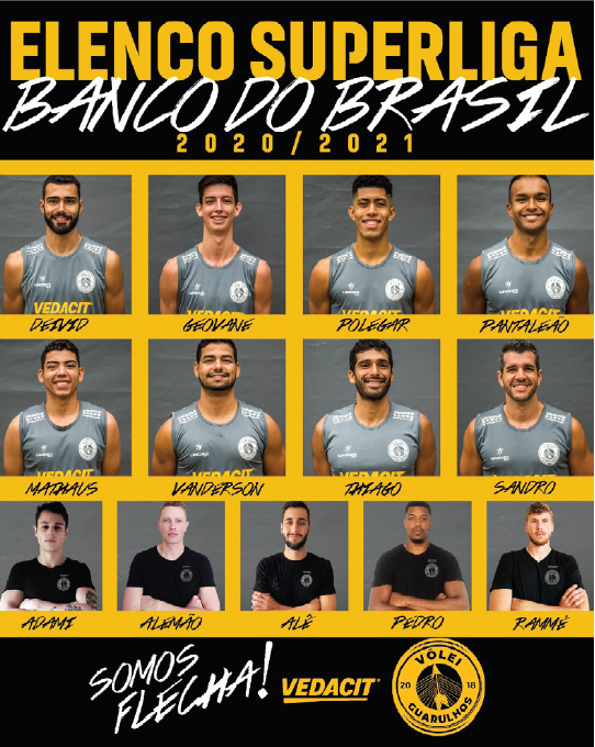 Vedacit Vôlei Guarulhos divulga lista dos atletas que disputarão a Superliga Banco do Brasil