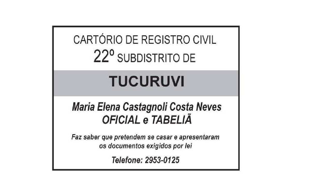 Proclamas de Casamento - 24 de julho de 2020