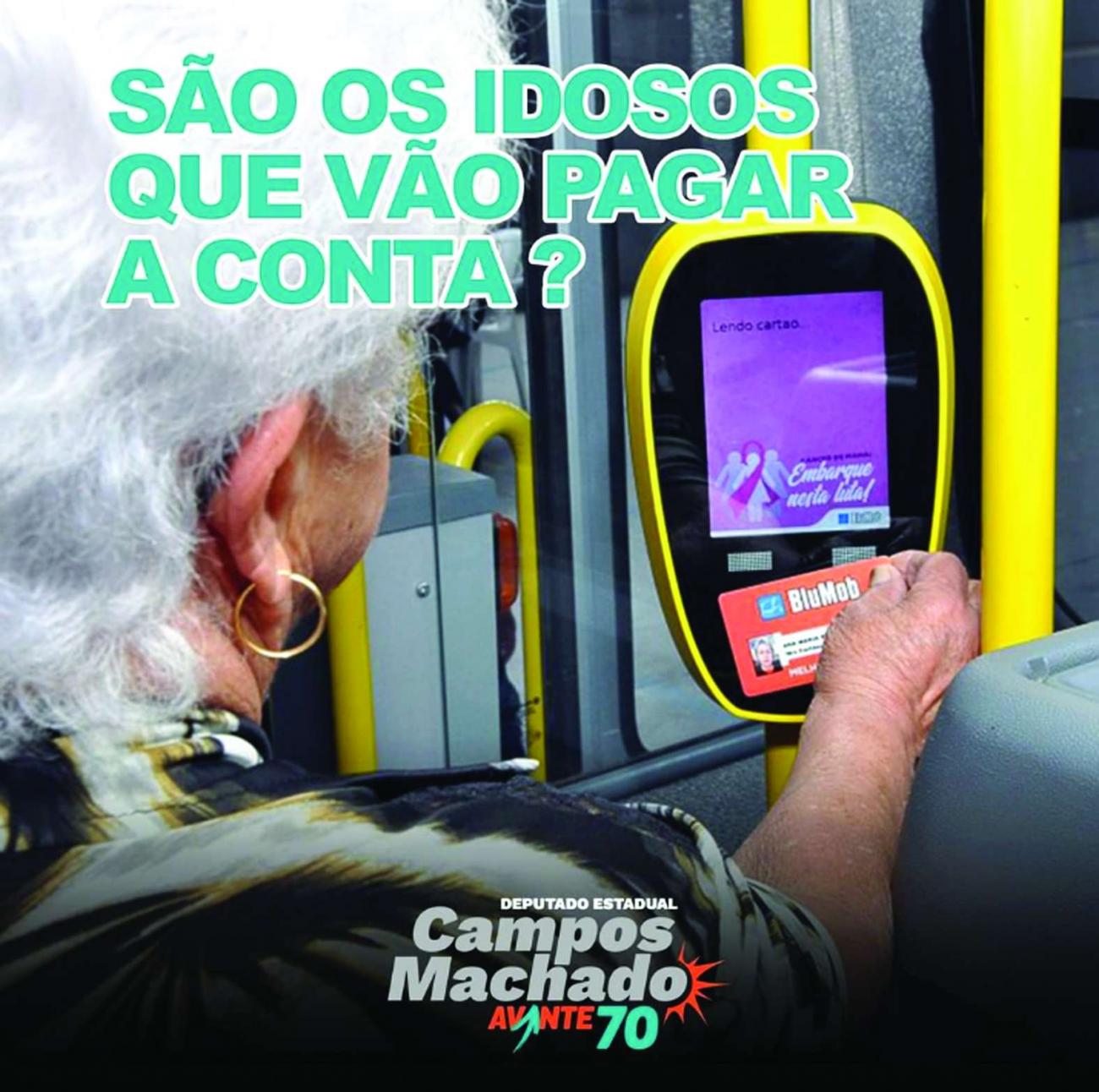 O direito à gratuidade no transporte público revolta o deputado Campos Machado