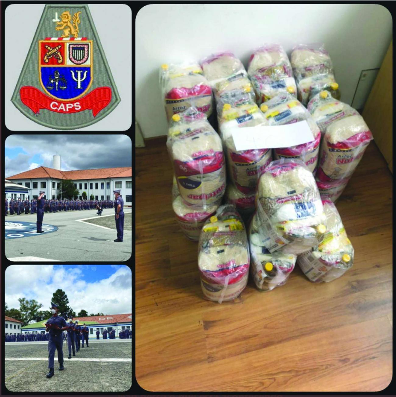 Centros de Atenção Psicossocial da Polícia Militar recebe 300kg de alimentos