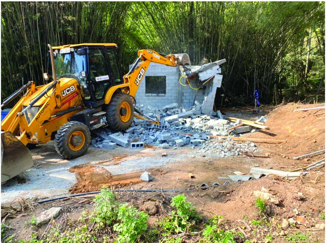 Polícia Ambiental averigua construção irregular de uma residência