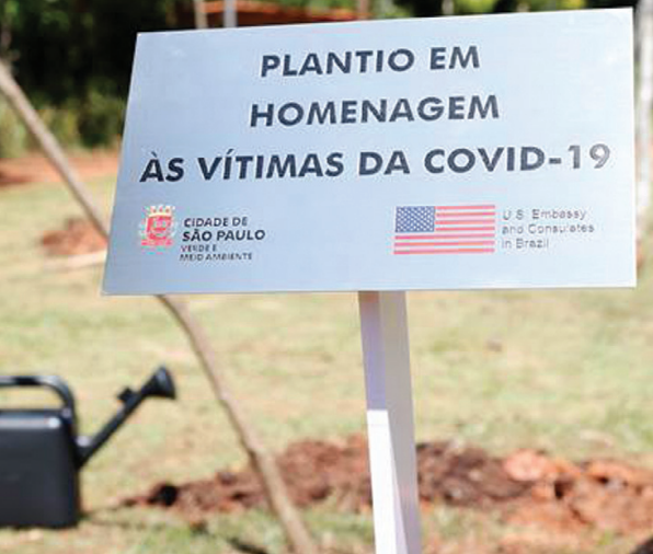 Secretaria do Verde e do Meio Ambiente e Consulado Geral dos Estados Unidos em São Paulo homenageiam vítimas da pandemia