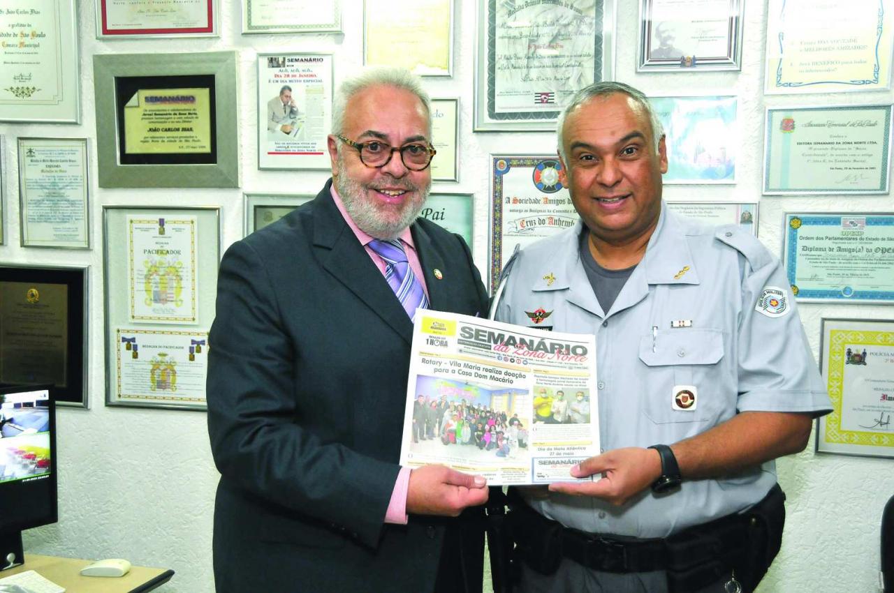 Semanário da Zona Norte recebe visita dos novos comandantes do Trânsito da capital e do CPA/M-3