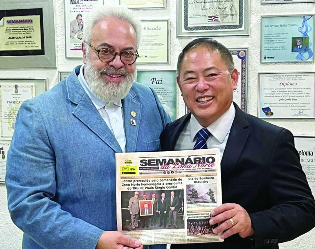 Semanário da Zona Norte recebe a visita do cel. PM  Américo Higushi