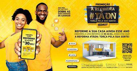 Vedacit sorteia R$60 mil para consumidores reformarem suas casas