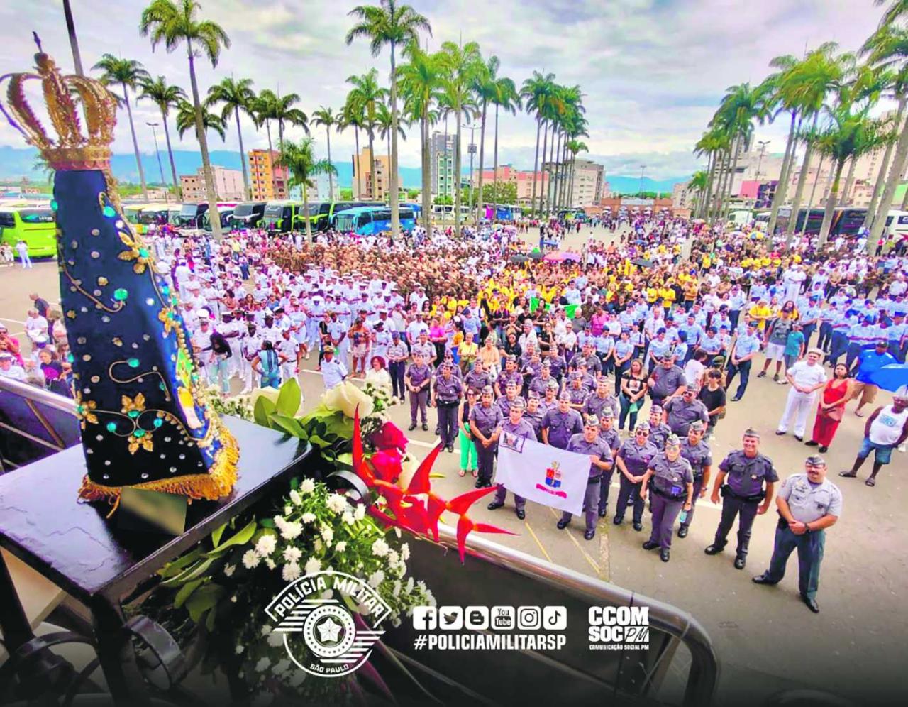 Policiais Militares participam de peregrinação em Aparecida
