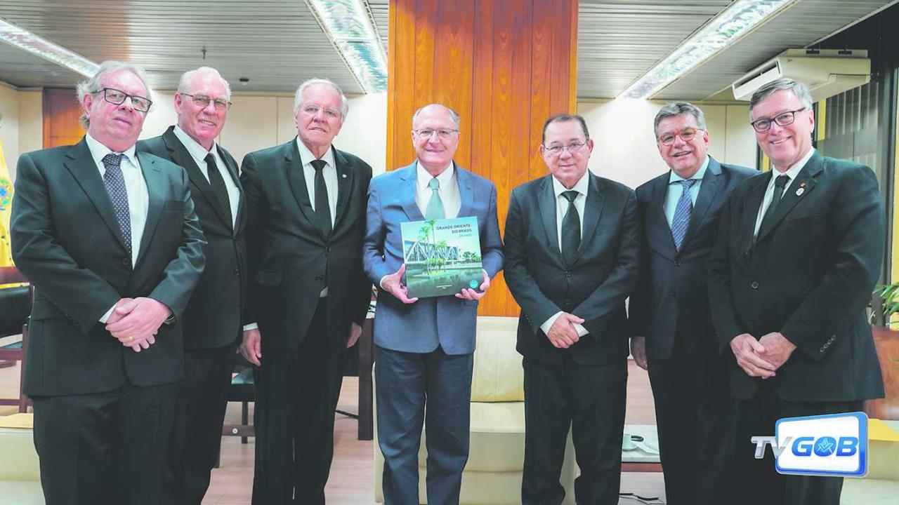 Grão-mestre Geral do GOB e comitiva são recebidos em audiência com o vice-presidente da República Geraldo Alckmin