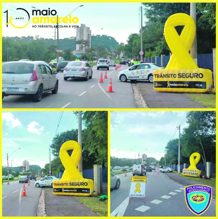 Polícia Militar de São Paulo realiza ações para celebrar o Movimento Maio Amarelo