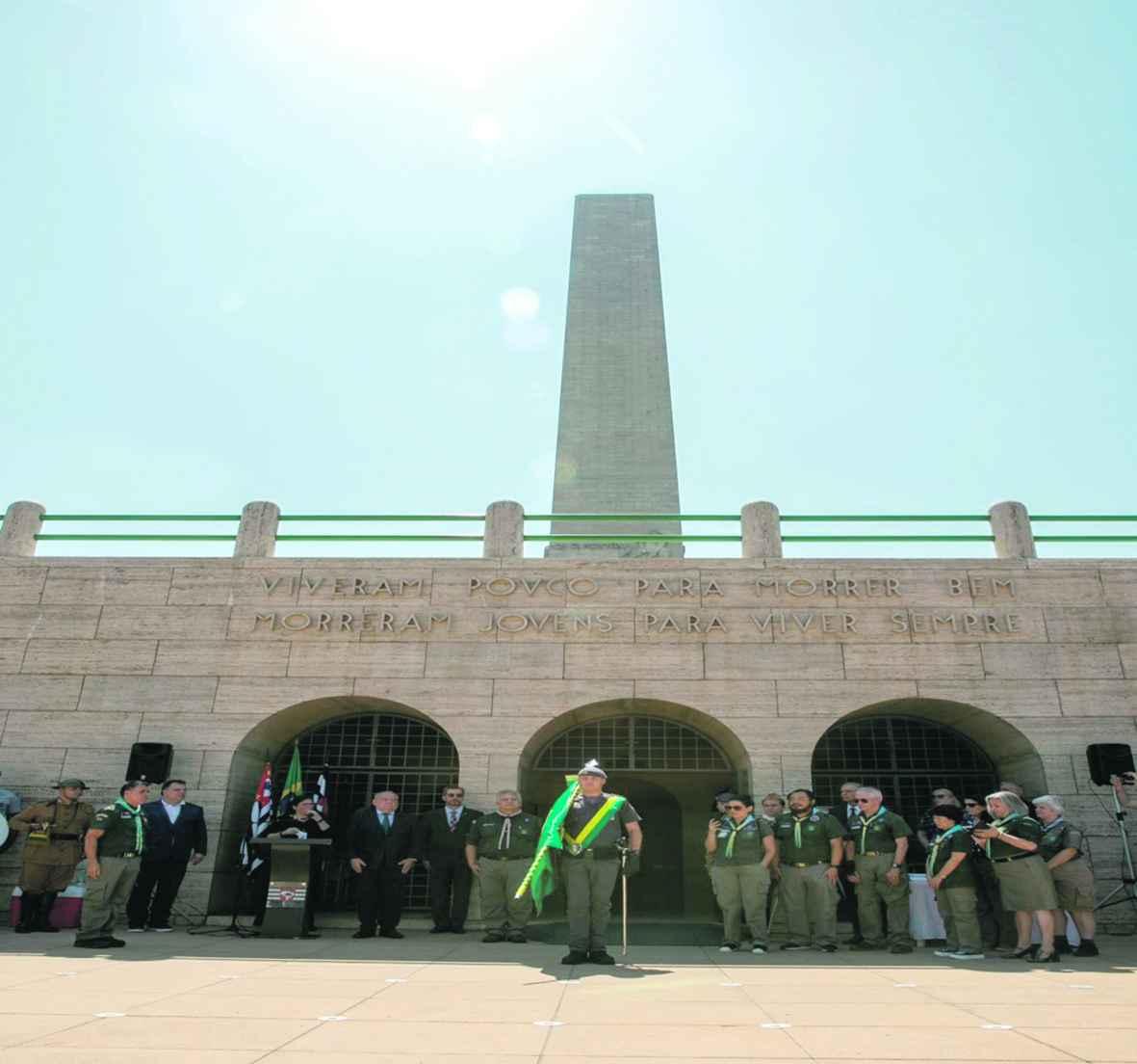 Monumento Mausoléu ao Soldado Constitucionalista promove solenidade em memória do Escoteiro Aldo Chioratto