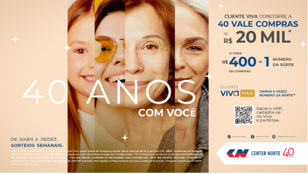 Shopping Center Norte celebra história de pioneirismo e conexão com a Zona Norte com a campanha 