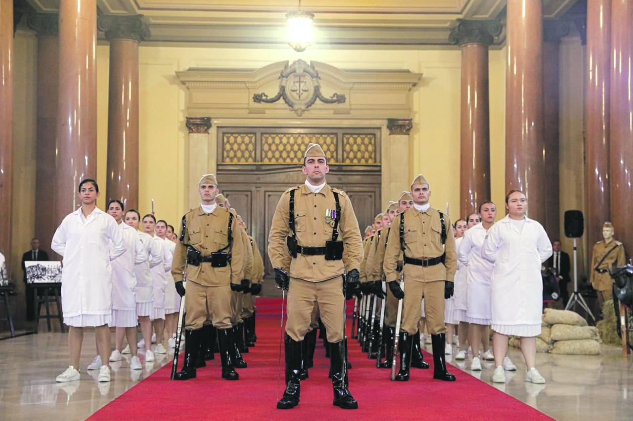 Encenação no Palácio da Justiça rememora Revolução Constitucionalista de 1932