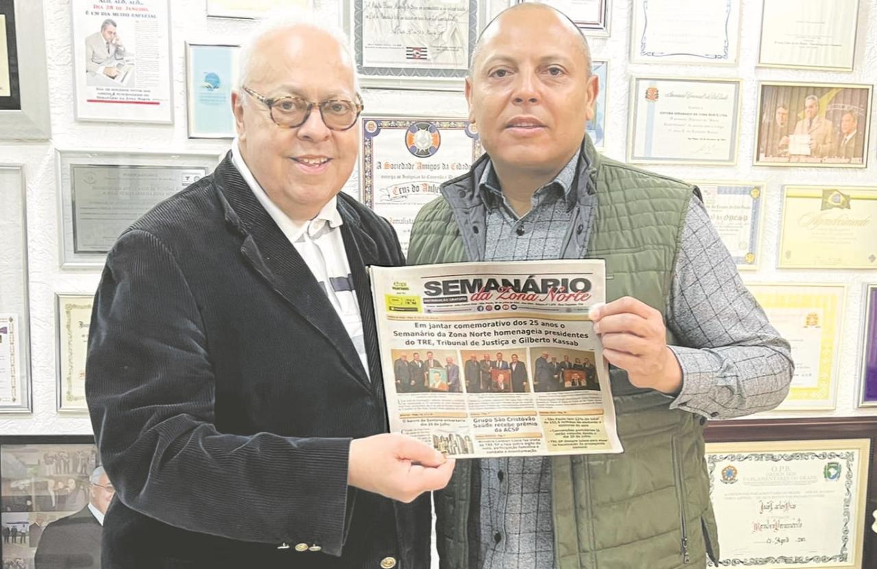 Jornal Semanário da Zona Norte recebe visita do investigador Neto Zambelli