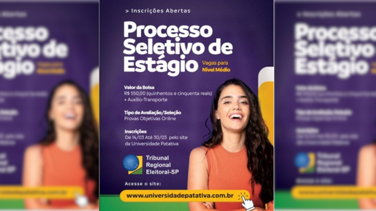 TRE-SP abre seleção de estágio com 175 vagas para estudantes de ensino médio