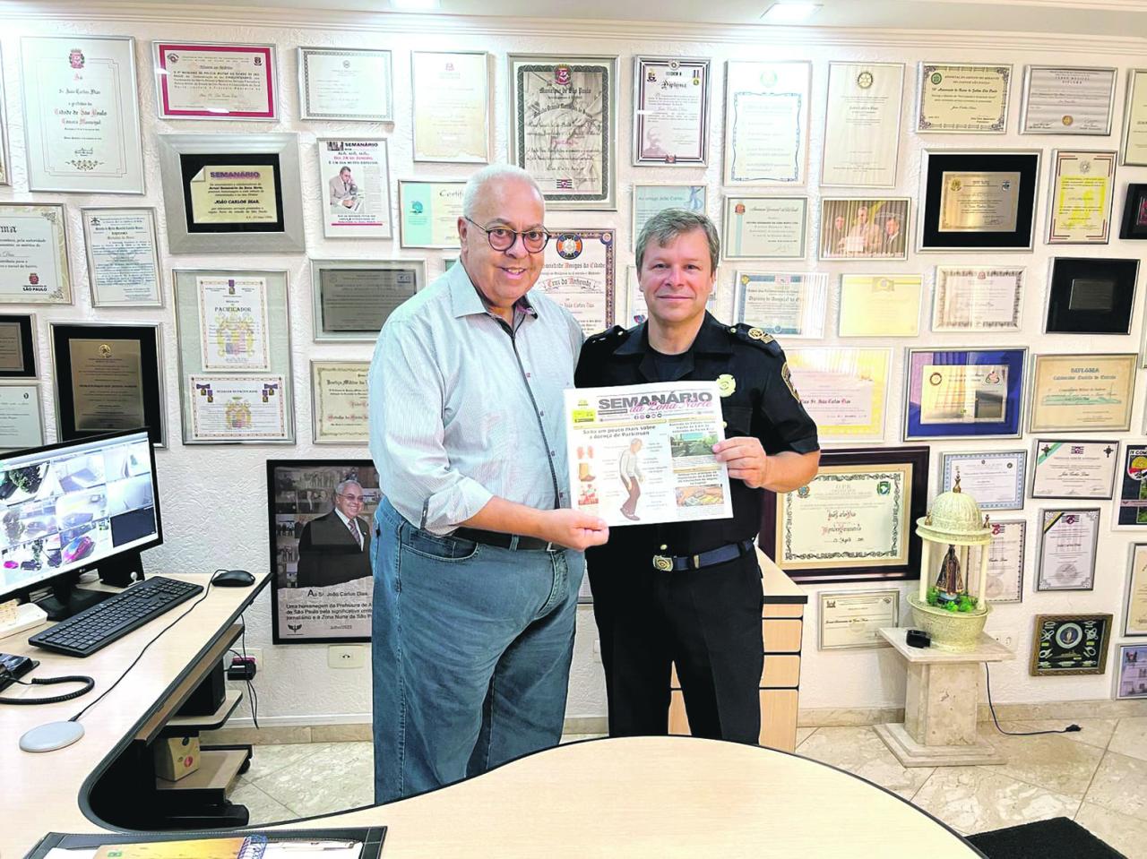 Comandante Operacional Norte da Guarda Civil Metropolitana de São Paulo visita o jornal Semanário da Zona Norte