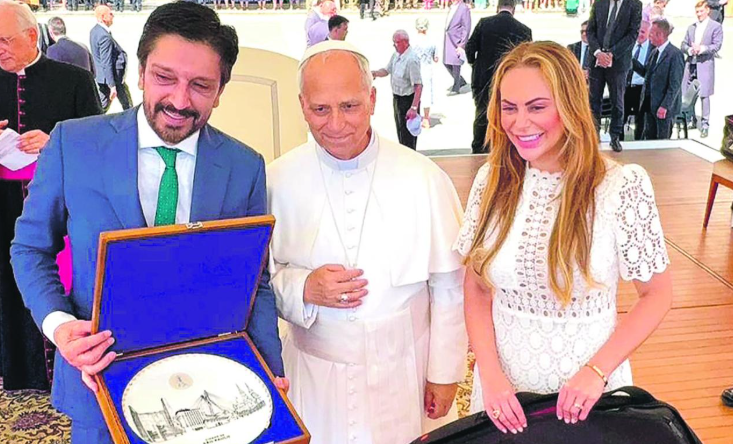Em viagem oficial à Itália, prefeito Ricardo Nunes é recebido pelo papa Leão XIV