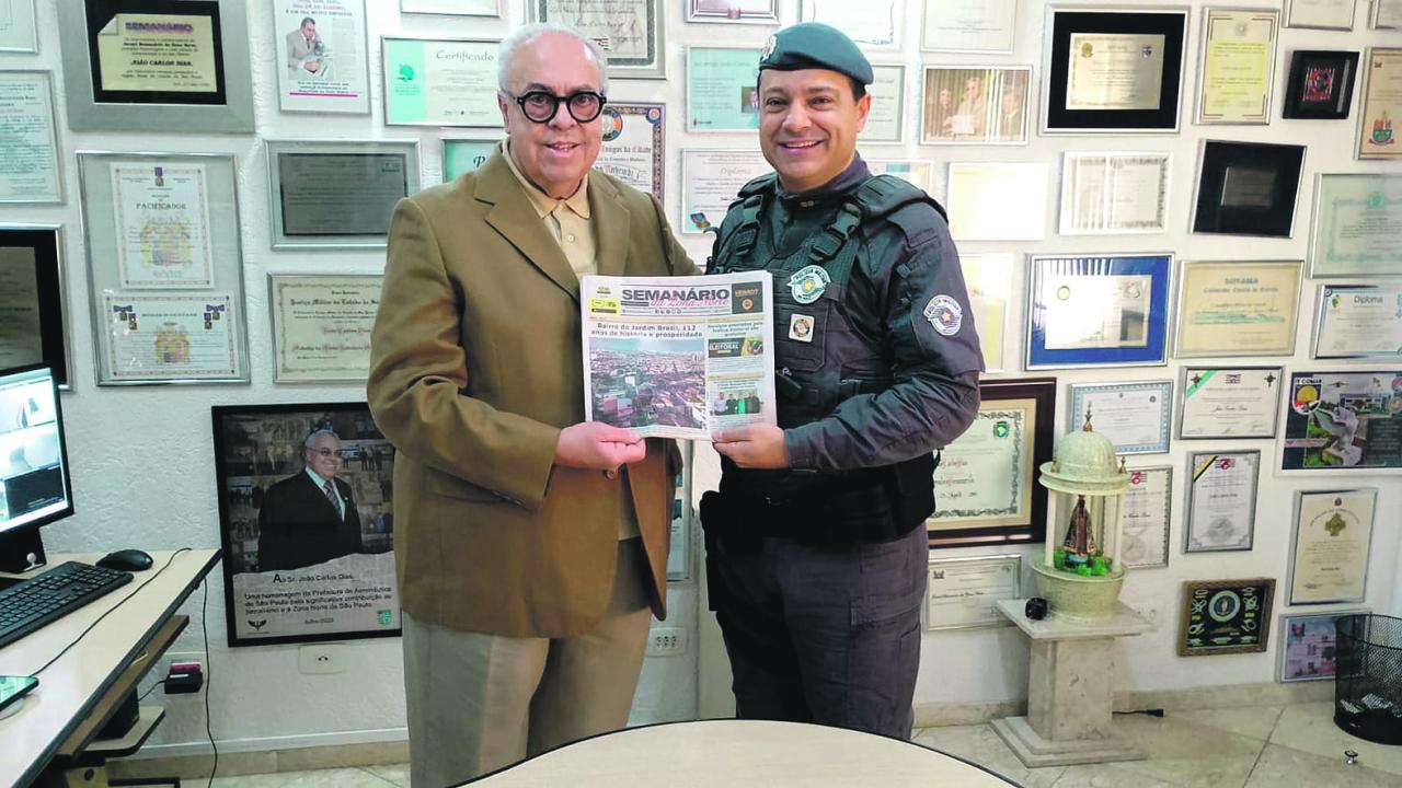 Comandante do 9ºBPM/M, ten.-cel. Nicotari faz visita à redação do Semanário