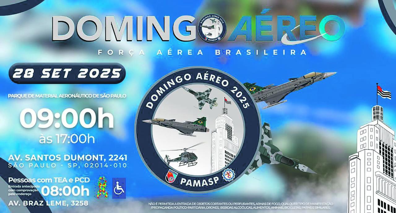 Parque de Material Aeronáutico no Campo de Marte apresenta o Domingo Aéreo