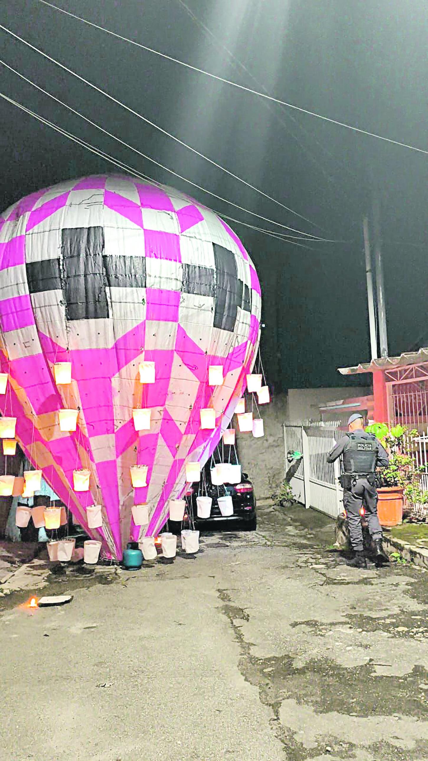 Equipes da 3ªCia do 5ºBPM/M frustram soltura de balão em área de rota aérea