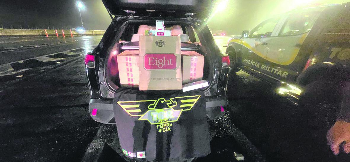 TOR prende contrabandista e apreende mais de R$ 15.000,00 em cigarros na Rodovia dos Imigrantes