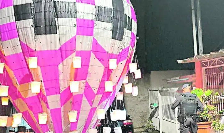 Equipes da 3ªCia do 5ºBPM/M frustram soltura de balão em área de rota aérea