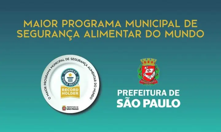 Prefeitura de SP recebe Guinness World Records™ de maior programa municipal de segurança alimentar do mundo