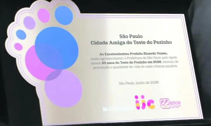 São Paulo é reconhecida como Cidade Amiga do Teste do Pezinho