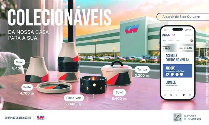 Shopping Center Norte lança nova campanha Colecionáveis com peças exclusivas para clientes Viva CN